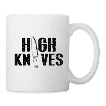 Leben ist besser mit Messer Messersammler - Tasse - Weiß - Rechts