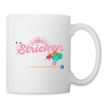 Damen Stricken ist meine Meditation Hobby Stricken - Tasse - Weiß - Rechts