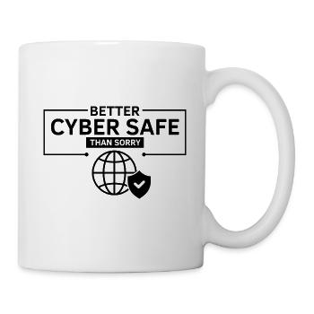 Conception de la cybersécurité pour les pirates informatiques et la cybersécurité - Mug blanc - blanc - Droite