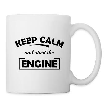 Starte die Motoren - Tasse - Weiß - Rechts
