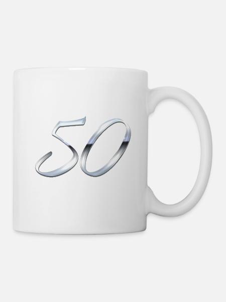 Silber 50 - Tasse - Weiß