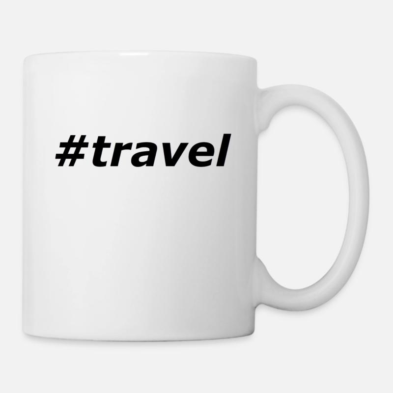 #travel - Tasse - Weiß
