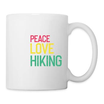 PEACE LOVE HIKING Chemise rétro géniale pour randonneur - Mug blanc - blanc - Droite