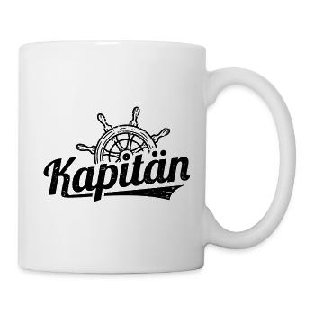 Kapitän Steuerrad Bootsfahrer Steuermann Segeln - Tasse - Weiß - Rechts