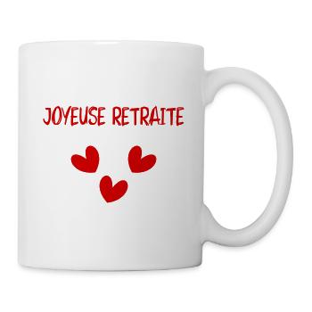 RETRAITE. BONNE RETRAITE. JOYEUSE RETRAITE. - Mug blanc - blanc - Droite