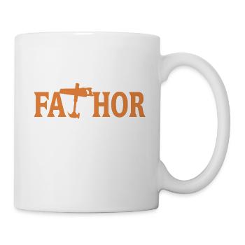 FaTHOR comme un père juste beaucoup plus puissant rétro drôle - Mug blanc - blanc - Droite