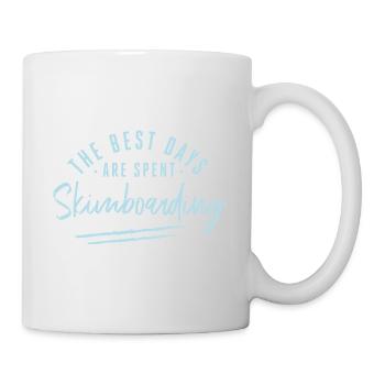 On passe les meilleurs jours à skimboard - Mug blanc - blanc - Droite