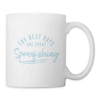 Les meilleurs jours sont passés à pêcher sous-marine Dictons - Mug blanc - blanc - Droite