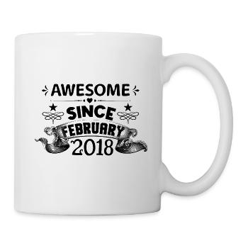 February 2018 | Awesome 2018 | born in February - Mug blanc - blanc - Droite