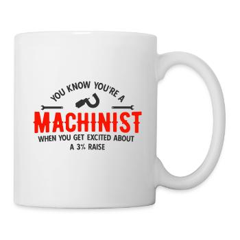 Maschinen-Bediener Maschinenführer Machinist - Tasse - Weiß - Rechts