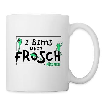 Frosch - I Bims dein Frosch - Kuss - Tasse - Weiß - Rechts