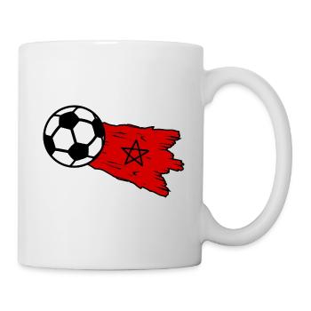 Die Marokko Fußballer - Tasse - Weiß - Rechts