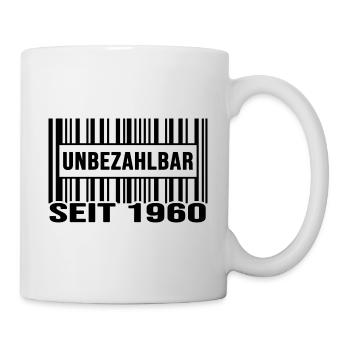 1960 geburtstag unbezahlbar barcode - Tasse - Weiß - Rechts