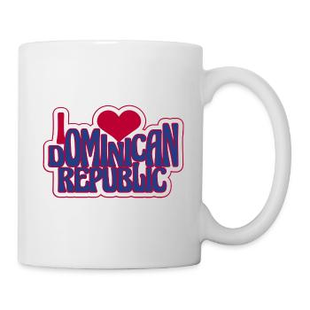 J’aime la République dominicaine - Mug blanc - blanc - Droite