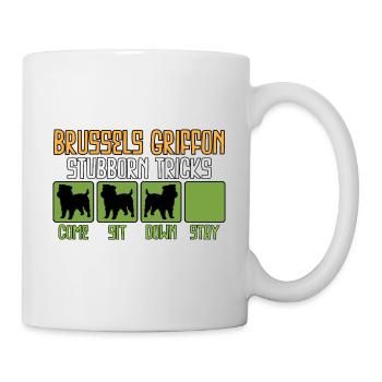 Brussels Griffon Hund Spruch Sprüche Lustig Witzig - Tasse - Weiß - Rechts
