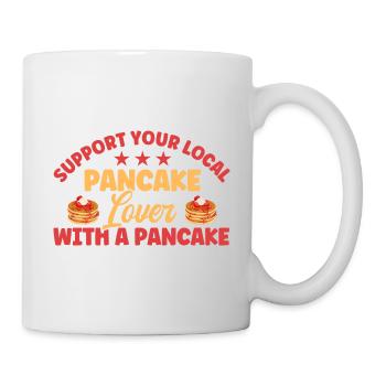 Fluffy Flat Cake Pancake Lovers Pan Pank - Mug blanc - blanc - Droite