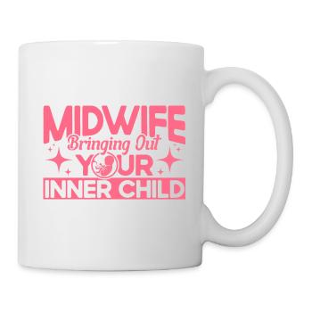 Sage-femme LD Travail Obstétricien Cadeau - Mug blanc - blanc - Droite