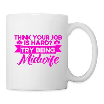 Sage-femme LD Travail Obstétricien Cadeau - Mug blanc - blanc - Droite
