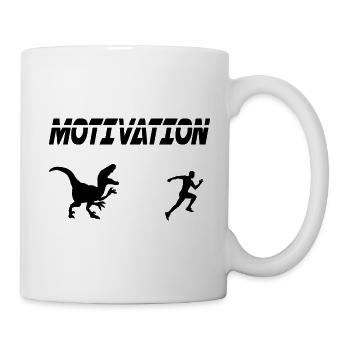 motivation sport running humor dinosaur - Mug - white - Right