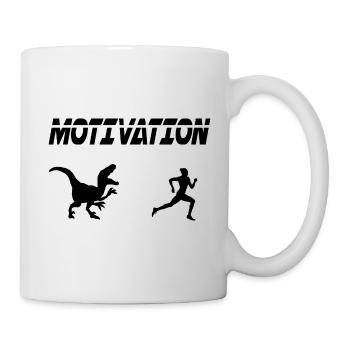 motivation sport running humor dinosaur - Mug - white - Right