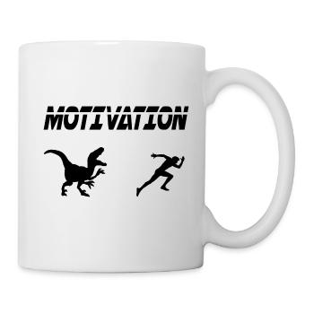 motivation sport running humor dinosaur - Mug - white - Right