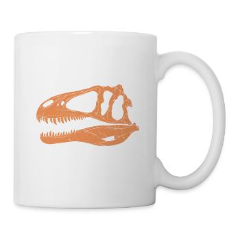 Acrocanthosaurus fossil skull - Mug - white - Right