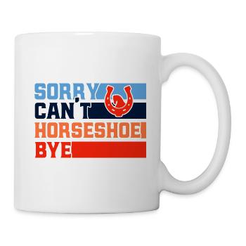 Hufeisen-Wurfspiel Hufeisen-Werfen Hufeisen-Werfen - Tasse - Weiß - Rechts