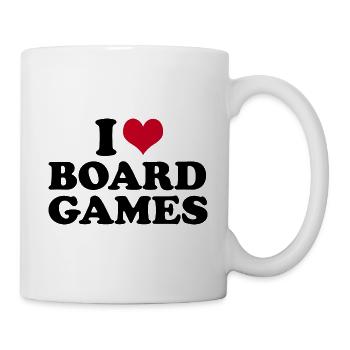 I Love Board Games Brettspiel - Tasse - Weiß - Rechts