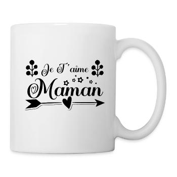 Je t'aime maman , cadeau maman. Cadeau mère. - Mug blanc - blanc - Droite