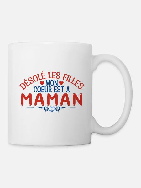 Mère fils cadeau pour maman fête des mères !! - Mug blanc - blanc
