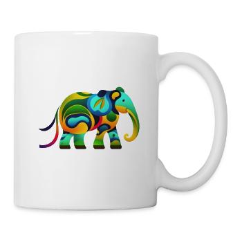 Éléphant - Mug blanc - blanc - Droite