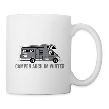 Echte Kerle Campen auch im Winter - Tasse - Weiß - Rechts
