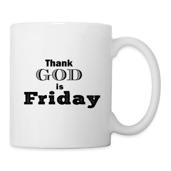 Thank God is Friday T-shirt Hoodie pullover - Mug - white - Right