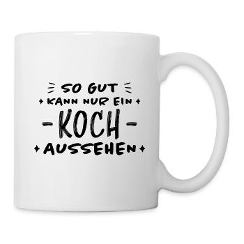 Koch Lustig Spruch Beruf Gastronomie Koch Geschenk - Tasse - Weiß - Rechts