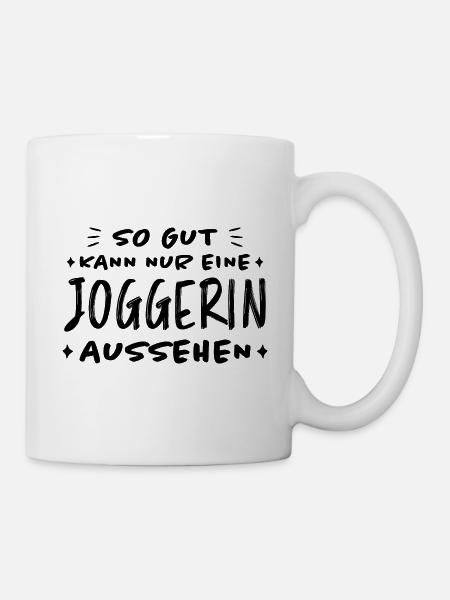 Joggerin Laufen Lustiger Spruch Joggen Geschenk - Tasse - Weiß