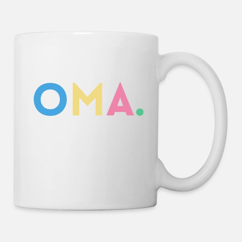 Oma - Bunte Farben - Tasse - Weiß