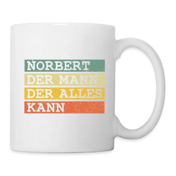 Der Mann Der Alles kann Norbert - Tasse - Weiß - Rechts