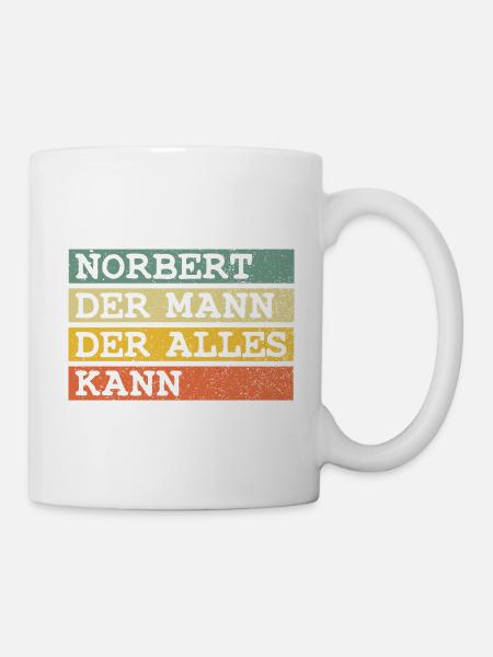Der Mann Der Alles kann Norbert - Tasse - Weiß