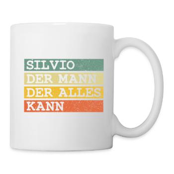 Der Mann Der Alles kann Silvio - Tasse - Weiß - Rechts