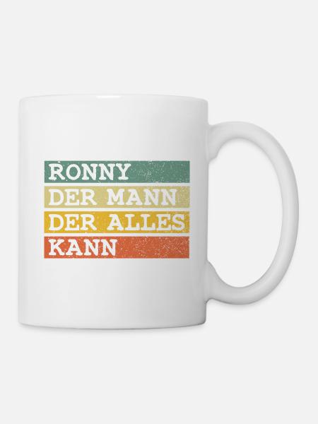 Der Mann Der Alles kann Ronny - Tasse - Weiß