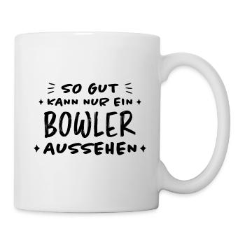 Bowling Spruch Bowlingspieler Fun Bowler Geschenk - Tasse - Weiß - Rechts