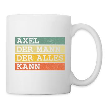Der Mann Der Alles kann Axel - Tasse - Weiß - Rechts