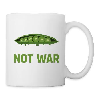 Erbsen machen, nicht Krieg - Tasse - Weiß - Rechts