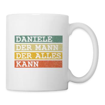 Der Mann Der Alles kann Daniele - Tasse - Weiß - Rechts