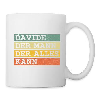 Der Mann Der Alles kann Davide - Tasse - Weiß - Rechts
