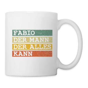 Der Mann Der Alles kann Fabio - Tasse - Weiß - Rechts