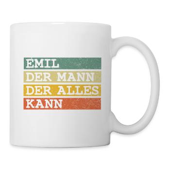 Der Mann Der Alles kann Emil - Tasse - Weiß - Rechts