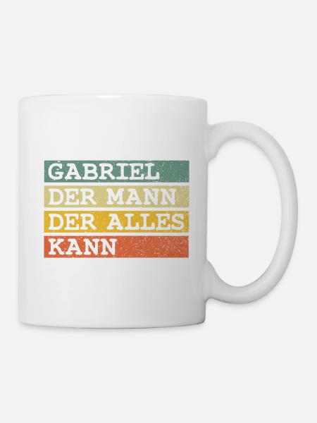 Der Mann Der Alles kann Gabriel - Tasse - Weiß