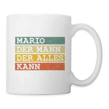 Der Mann Der Alles kann Mario - Tasse - Weiß - Rechts
