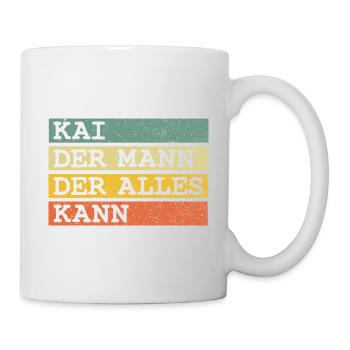 Der Mann Der Alles kann Kai - Tasse - Weiß - Rechts